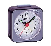 Atlanta 1230-4 Analog Alarm Clock Light Grey White Black