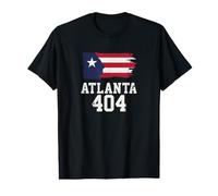 Atlanta 404 Area Code Georgia Flag State Shape Grunge Value Graphic T-Shirt