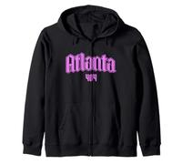 Atlanta 404 Area Code Pride Old School ATL Georgia Zip Hoodie