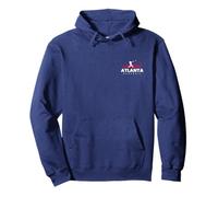 Atlanta Baseball Vintage Minimalist Retro Baseball Lover Pullover Hoodie