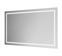 Atlanta Bluetooth Illuminated Dimmable LED Mirror with Demister and Touch Sensor | Glass/Aluminium | 1200mm x 700mm
