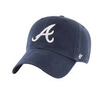 47 Brand Cap Atlanta Braves MLB Loop Label Clean Up Adjustable Navy Blue