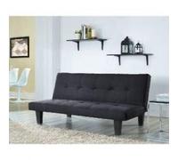 Atlanta Fabric Sofa Bed With Tufted Detail and Black Legs Home Detail Black One Size