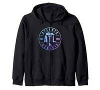Atlanta Georgia ATL Pride Vintage Zip Hoodie