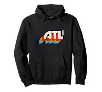 Atlanta Georgia ATL Vintage Retro 1970s 1980s Typography Pullover Hoodie