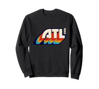 Atlanta Georgia ATL Vintage Retro 1970s 1980s Typography Sweatshirt