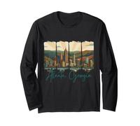 Atlanta Georgia Brush Stroke Skyline Pride Long Sleeve T-Shirt
