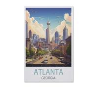 Atlanta Georgia，Funny Tin Sign Retro Metal Sign for Home Farm Toilet Restroom Washroom Wall Decor Gift(15x30cm）6x12 inch-AB57