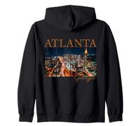 Atlanta Georgia Night Skyline ATL 404 Pride Zip Hoodie