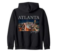Atlanta Georgia Night Skyline ATL 404 Pride Zip Hoodie