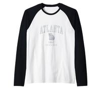 Atlanta Georgia State Vintage 1865 Raglan Baseball Tee