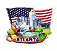 Atlanta Georgia USA Magnet Fridge Magnet Wooden 3D Landmarks Travel Collectible Souvenirs Decoration Handmade -1889