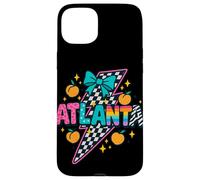 Atlanta Peach Checkered Lightning Rainbow Pride Tee Case for iPhone 15 Plus