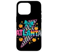 Atlanta Peach Checkered Lightning Rainbow Pride Tee Case for iPhone 16 Pro