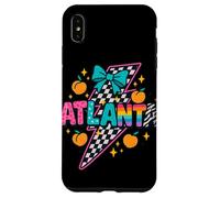 Atlanta Peach Checkered Lightning Rainbow Pride Tee Case for iPhone XS Max