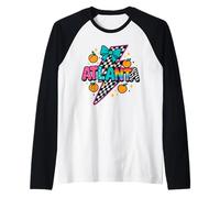 Atlanta Peach Checkered Lightning Rainbow Pride Tee Raglan Baseball Tee