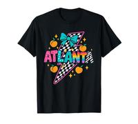Atlanta Peach Checkered Lightning Rainbow Pride Tee T-Shirt