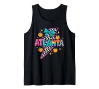 Atlanta Peach Checkered Lightning Rainbow Pride Tee Tank Top