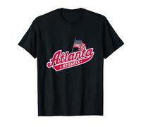 Atlanta Retro Typography with American Flag Athletic Design Value Graphic T-Shirt