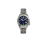 Atlantic Abalone Bracelet Watch with Date Shield Black One Size