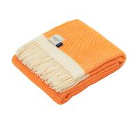 Atlantic Blankets | Herringbone Wool Blanket | Orange | WildBounds UK Large