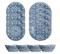 Atlantic Blue - Melamine/Plastic 12 Piece Outdoor Dinnerware - Set for 4