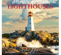 Atlantic Canada Lighthouses 2025 Large 12x23.5" Wall Calendar by John Morris | Canada Eastern Calendar