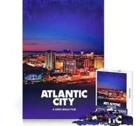 Atlantic City Jigsaw Puzzle 1000 Piece for Teenagers Smart Challenge Serene Activity Fine Lock Lovely Gift (38x52cm)