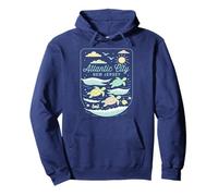 Atlantic City New Jersey Cute Coloruful Sea Turtle Lover Pullover Hoodie