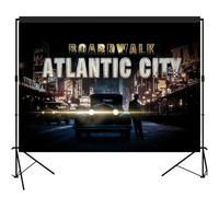 Atlantic City Night Backdrop Photography Background 7x5ft Studio Photo Booth Props