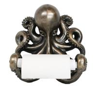 Atlantic Collectibles Giant Ocean Kraken Cthulhu Octopus Toilet Paper Holder Bathroom Wall Decoration 8.75"L Figurine