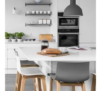 Atlantic High Drift Oak & Grey Bar Stool And Oak Legs