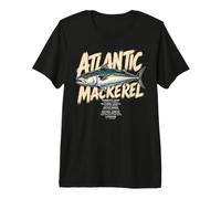Atlantic Mackerel Facts Angler Fishing Men Dad Fish Father Premium T-Shirt