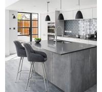 Atlantic Mason Bar Stool Antique Slate & Chrome Legs
