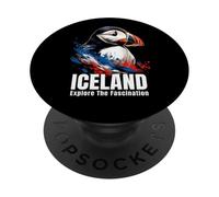 Atlantic Puffin Iceland Travel Nature Explore Bird Adventure PopSockets Adhesive PopGrip