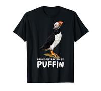Atlantic Puffin Muffin Seabird Easily Distracted By Puffin T-Shirt