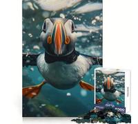 Atlantic Puffin Teenagers 1000 Pieces Puzzle Cognitive Skill Restful Pleasure Solid Lock Art Xmas Gift (38x52cm)