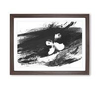 Atlantic Puffins V1 Modern Framed Print | A2 Walnut Framed Wall Art | Ready to Hang | Modern Nature Picture | Living Room Bedroom Lounge Office