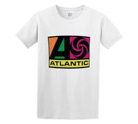 Atlantic Records Symbolic Colorful Logo Design T-Shirt White M
