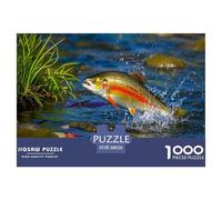 Atlantic Salmon 1000 Piece Jigsaw Puzzle for Adults Educational Challenge Adults Age 12 Years Up - Challenge Edition for Home Decor Gifts 38x26cm/1000pcs