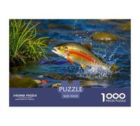 Atlantic Salmon 1000 Pieces Premium Jigsaw Age 3+ Cool Collage Effect, Fun Details, Educational, Challenging Puzzle Games 70x50cm/1000pcs