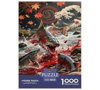 Atlantic Salmon Jigsaw Puzzles for Adults Challenging Puzzle Games The Impossible Challenge 1000 Pieces Difficult Hard Jigsaw Puzzles for Man And Woman with Letters on Back 38x26cm/1000pcs