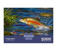 Atlantic Salmon Jigsaw Puzzles Puzzles for Adults Kids. 1000 Pieces Great Gifts Challenge Toy Educational Games Home Decoration for Adults& Kids Age 14 Years Up 70x50cm/1000pcs