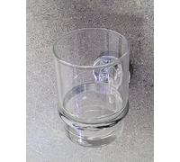 Atlantic Tooth Mug (10.06426) Chrome-Plated Metal/Clear Glass Wall-Mounted