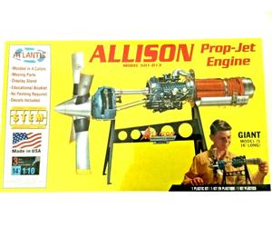 Atlantis 1/10 Allison Prop Jet Engine Model Kit STEM Learning with Working Parts