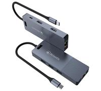 ATLANTIS A04-TC_DK48 Dual Display USB C (Type C) to HDMI 4K Docking Station, Duppia HDMI Output, Ethernet RJ45 Gigabit, 3 USB 3.0, 1 PD-85W. Cable 18cm Compatible with All Notebooks