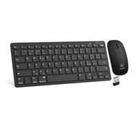Atlantis ARGO 900Pro Combo Kit Mini Ultraslim Keyboard + Mouse - Wireless RF + Bluetooth, QWERTY 78 Keys "Chocolate Key", for PC/Notebook/Smartphone/Tablet/iOS/Android, Black