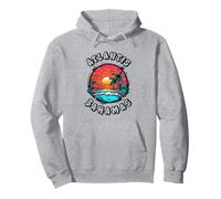 Atlantis Bahamas Vintage Sunset Palm Trees Beach Pullover Hoodie