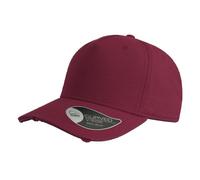 Atlantis Cargo Weathered Visor 5 Panel Cap in Burgundy Atlantis Burgundy One Size