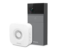 ATLANTIS DB910 Wireless Outdoor Video Intercom Camera 2MP Full HD PIR Sensor Compatible Google Home/Nest and Amazon Alexa Echo Show IR led Slot Micro-SD Doorbell, APP Management, Grey